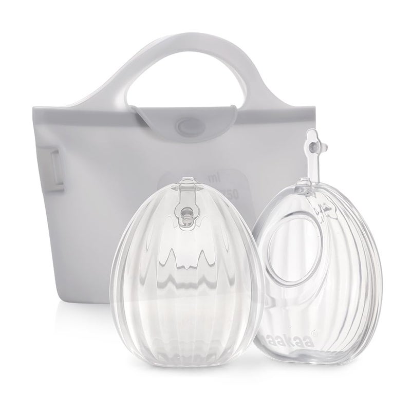 Haakaa - Shell Pumps & Steriliser Bag Combo - 75ml x2 + 750ml Steriliser Bag x1