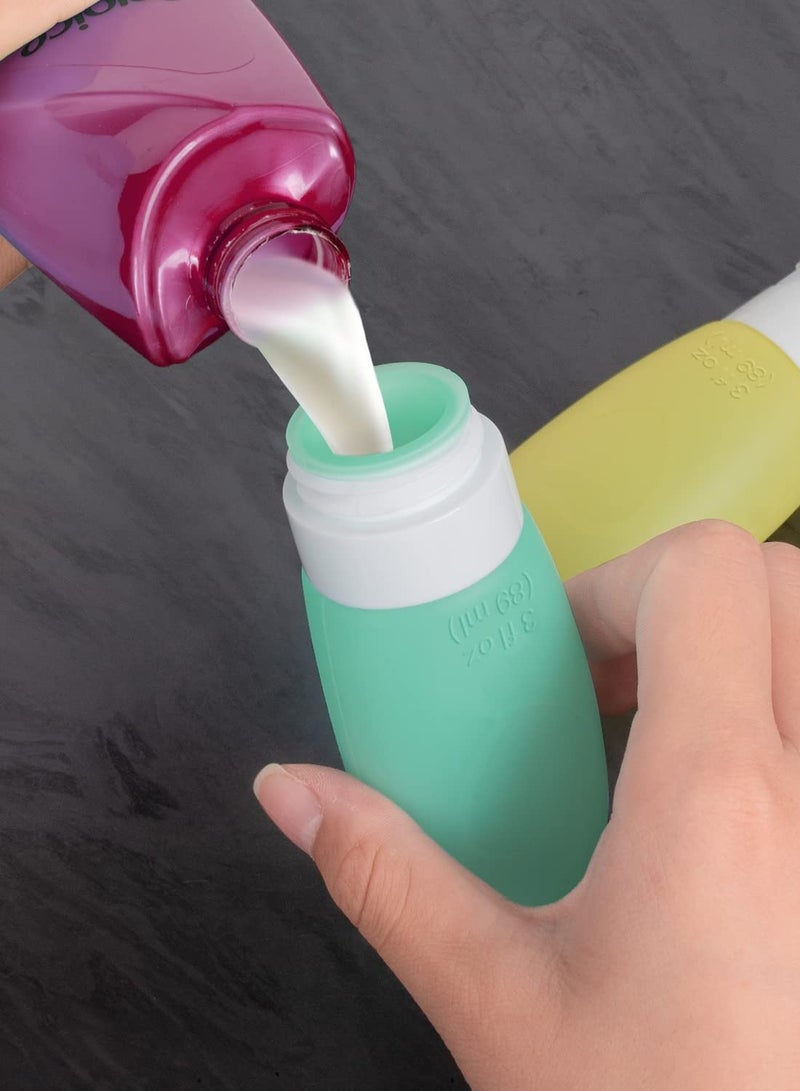 Travel Containers for Toiletries, Silicone Travel Bottles Set Containers Traveling Size Shampoo Tubes Kit, Leak Proof Refillable Liquid Container Set for Lotion Soap Conditioner Cream Cosmetic - Image 3