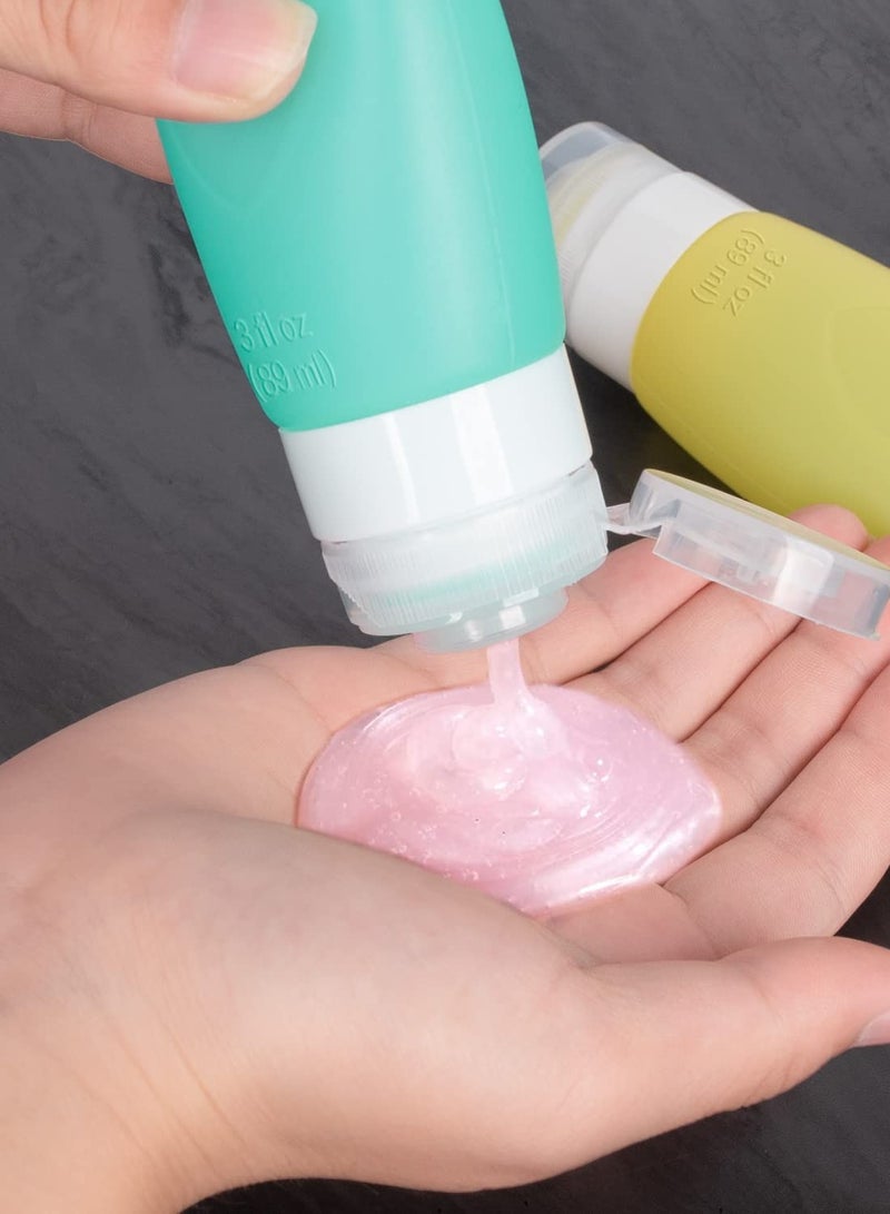 Travel Containers for Toiletries, Silicone Travel Bottles Set Containers Traveling Size Shampoo Tubes Kit, Leak Proof Refillable Liquid Container Set for Lotion Soap Conditioner Cream Cosmetic - Image 4