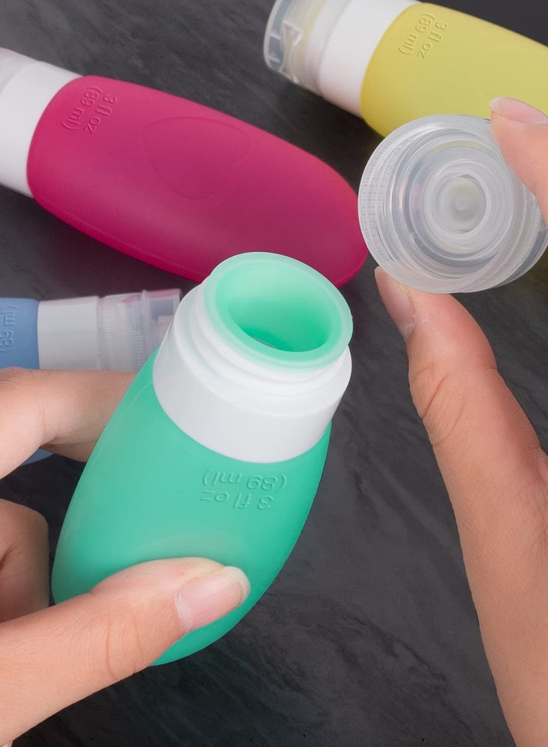Travel Containers for Toiletries, Silicone Travel Bottles Set Containers Traveling Size Shampoo Tubes Kit, Leak Proof Refillable Liquid Container Set for Lotion Soap Conditioner Cream Cosmetic - Image 2
