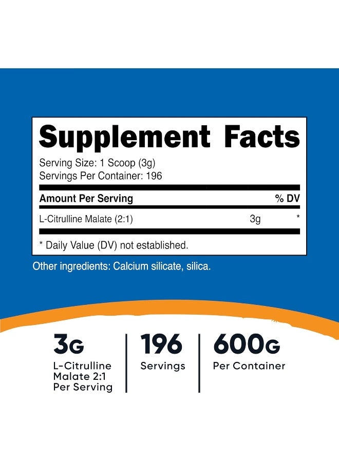 مسحوق مالات إل-سيترولين من نيوتريكوست، 600 جرام - Image 2
