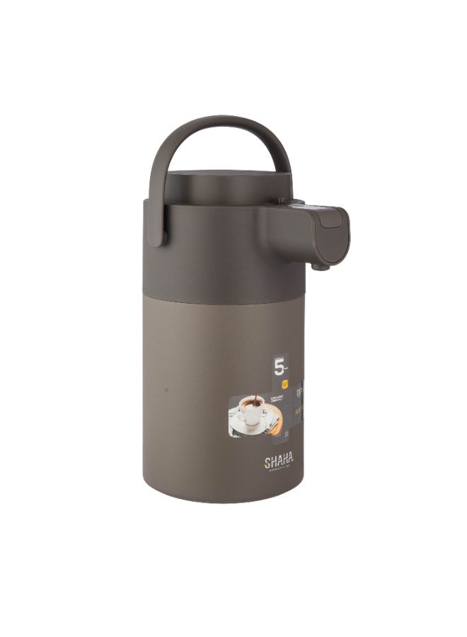شاها ترمس حافظة شاي و قهوة ضغط علوي 3 لتر – تصميم أنيق وعصري - Image 1
