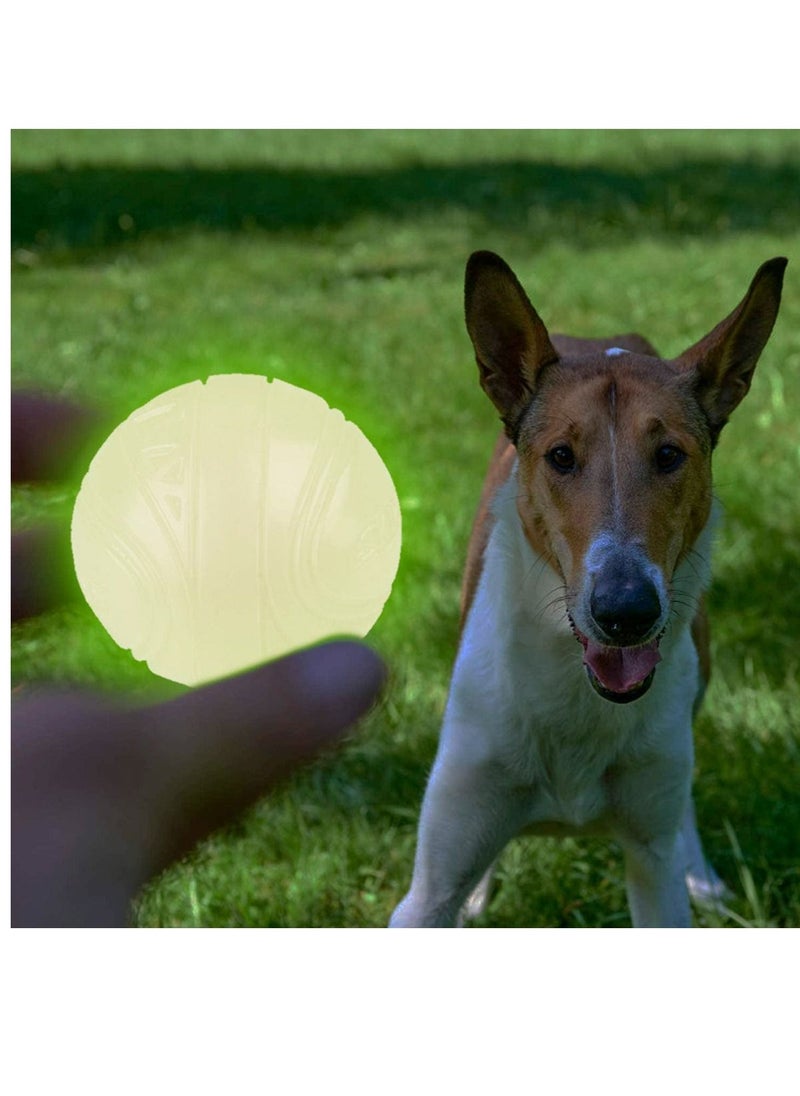 Skipdawg Neon Glow Dog Ball Toy Medium Green  - Image 2
