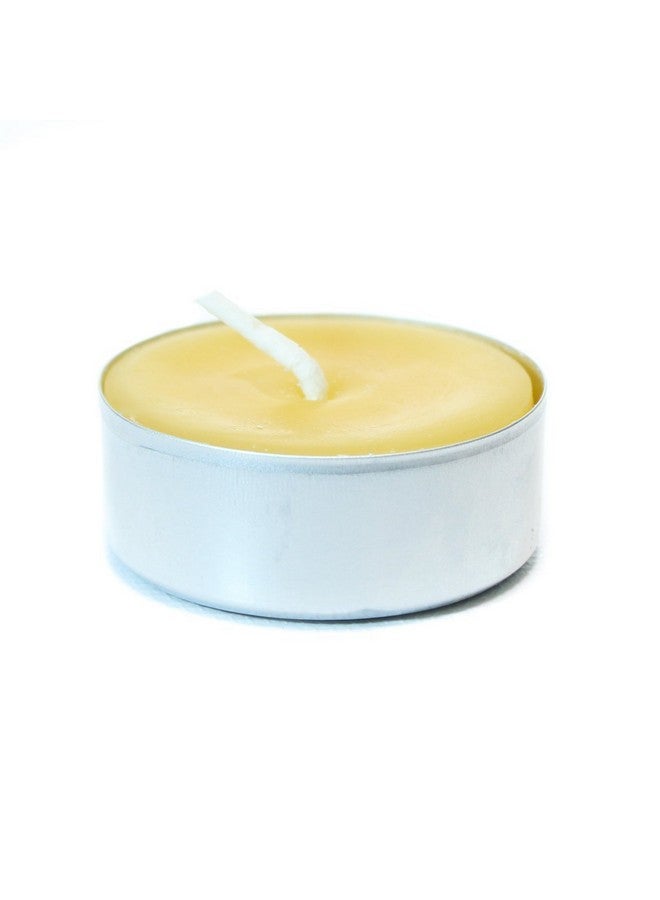 Bluecorn Beeswax Bluecorn 100% Pure Beeswax Tealight Candles in Metal Cups | Natural Beeswax Candles, Handcrafted in Colorado | Long Burn (4-5 Hours) | Soy, Paraffin, & Fragrance Free, Bulk 24-Pack  - Image 5
