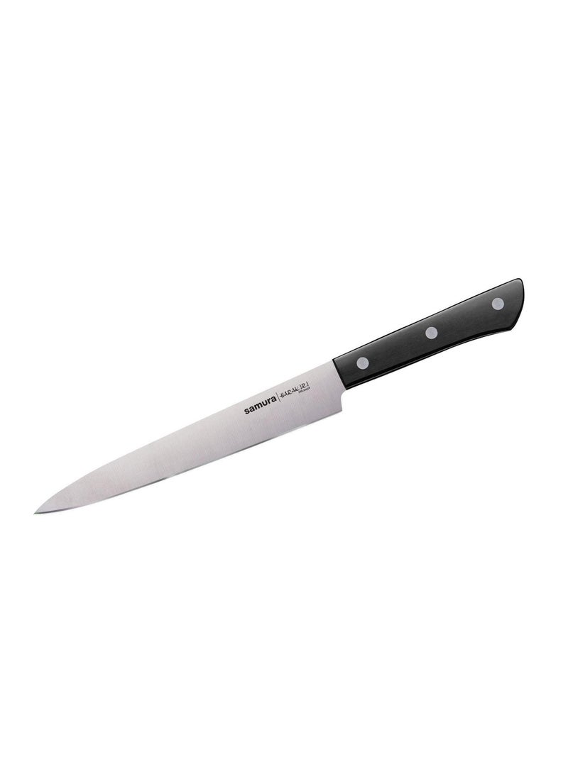 Samura Harakiri Super 8‑Piece Kitchen Knife Set | Japanese AUS‑8 Stainless Steel | Chef, Bread & Slicing Knives | Utility & Paring Knife, Scissors, Sharpener & Magnetic Holder | Black ABS Handles - Image 5