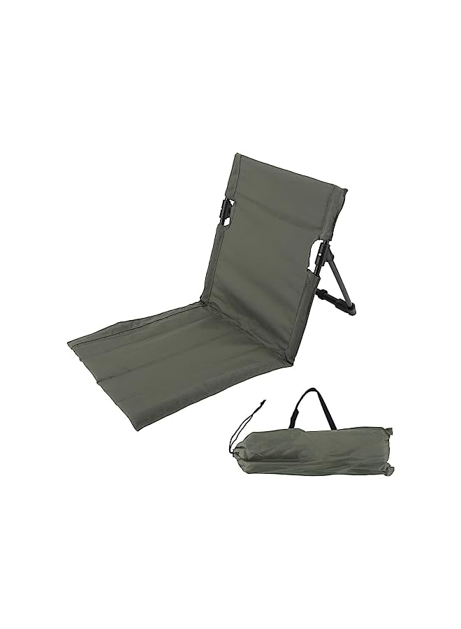 PROMASS كرسي شاطئ قابل للطي، كراسي شاطئ قابلة للإمالة محمولة في الهواء الطلق، كراسي رملية للتخييم للبالغين، مسند ظهر قابل للتعديل مع حقيبة، حصيرة مثالية للتسمير للاستلقاء تحت الشمس - Image 2