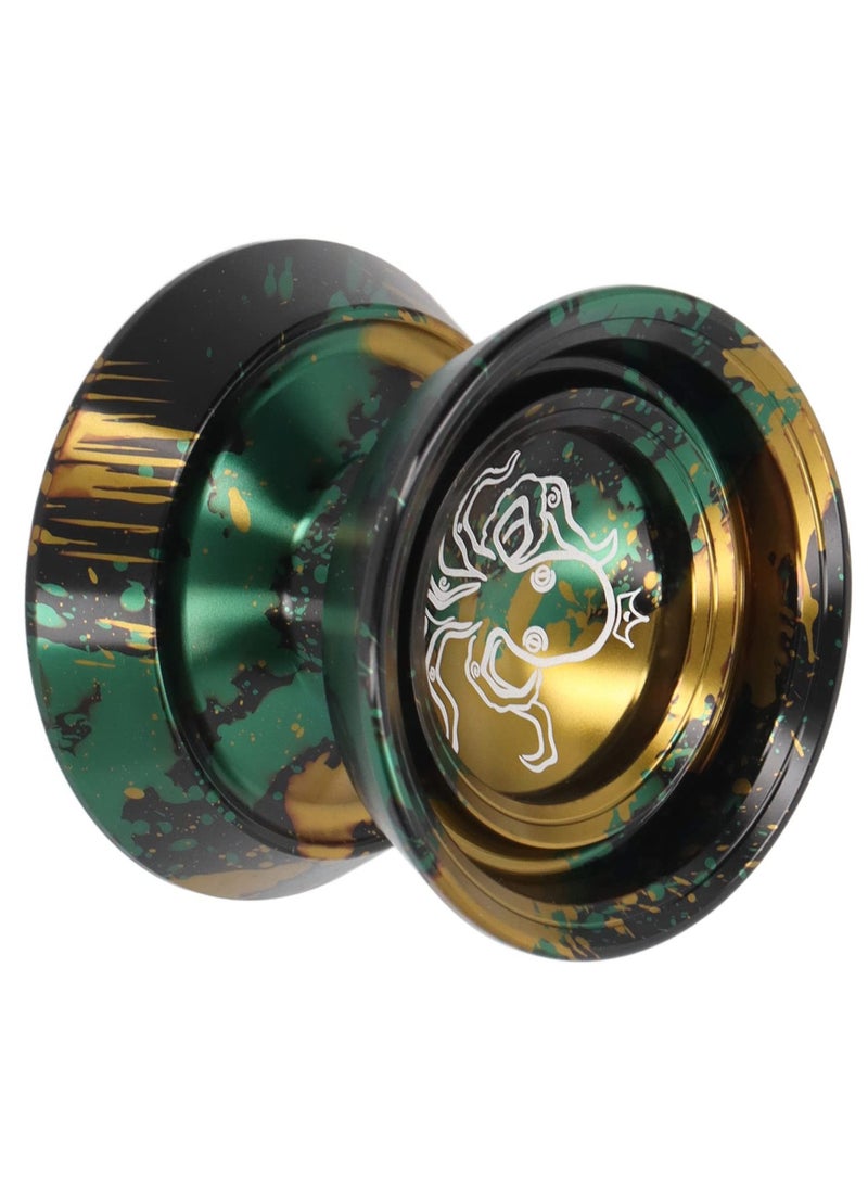 طقم كرة يويو من سبائك الألمنيوم غير الاستجابة المتطورة للبالغين والأطفال مع 10 خيوط وقفاز - Image 1