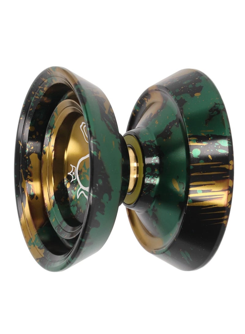 طقم كرة يويو من سبائك الألمنيوم غير الاستجابة المتطورة للبالغين والأطفال مع 10 خيوط وقفاز - Image 2