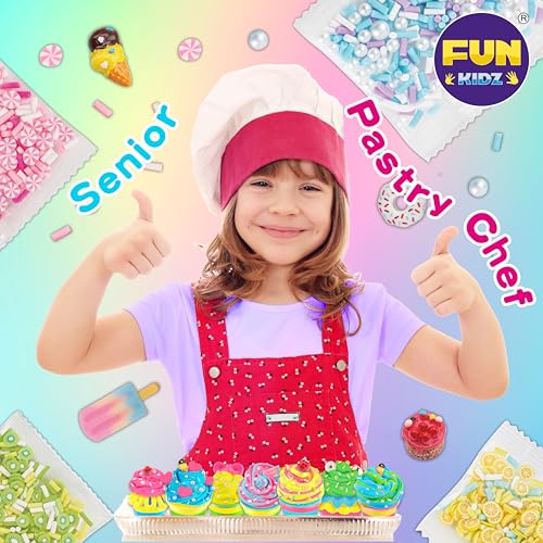 FUN KIDZ 11 Squishy Cupcake Glue Slime Kit for Girls Ages 812 FunKidz Fluffy Slime Making Kits 23 Pieces Supplies to Make Sweet Butter Soft Slime Gifts for Kids Party Creative Toys - Image 5