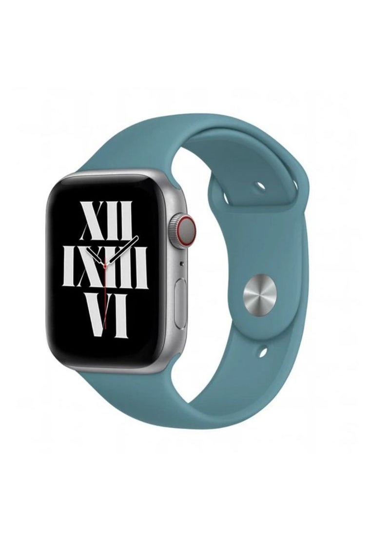 TWEGGON - Apple Watch Strap/Band Compatible With 46mm/45mm/44mm/49mm Silicone Strap for Apple watch All Series Cactus Blue - Image 1
