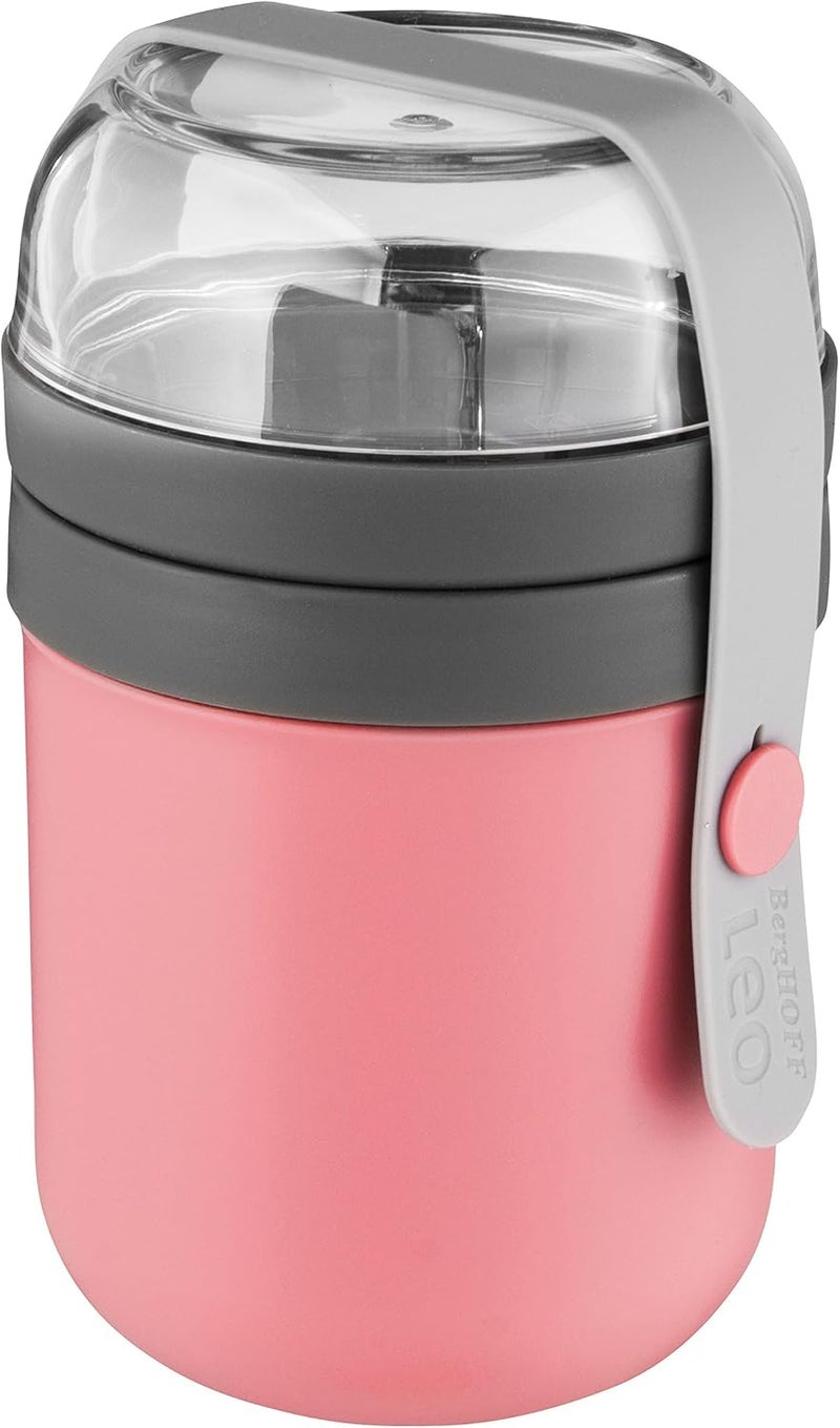 BergHOFF Leo Leak-Proof BPA-free Dual Lunch Pot 470ml , 2 x Watertight Stackable Containers, Lunch On The Go - Image 1