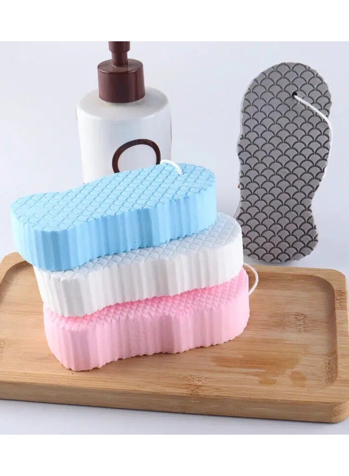 ORiTi 1Pc Soft Sponge Bath Body Brush Massage Rubbing Device Natural Bristle Soft Scrubber For Shower and Exfoliating - PINK - Image 4