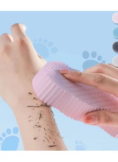 ORiTi 1Pc Soft Sponge Bath Body Brush Massage Rubbing Device Natural Bristle Soft Scrubber For Shower and Exfoliating - PINK  - Image 3