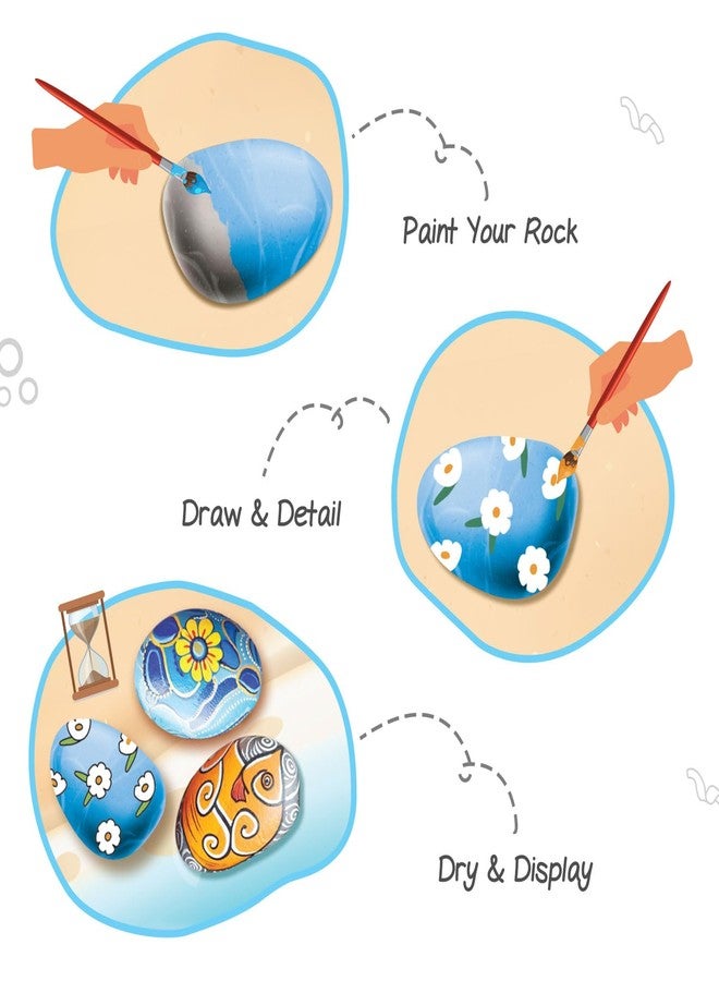 FIRSTCRY INTELLISKILLS Intelliskills DIY Rockin' Art Set for Kids 6+ Years– 5 Rocks,1 Marker & Brush, Paint kit, Rock Art & Craft Painting Kit, Creative Activity Kit,Boosts Focus & Hand Control, Birthday Gift, BIS Certified - Image 3