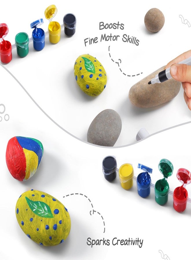 FIRSTCRY INTELLISKILLS Intelliskills DIY Rockin' Art Set for Kids 6+ Years– 5 Rocks,1 Marker & Brush, Paint kit, Rock Art & Craft Painting Kit, Creative Activity Kit,Boosts Focus & Hand Control, Birthday Gift, BIS Certified - Image 4