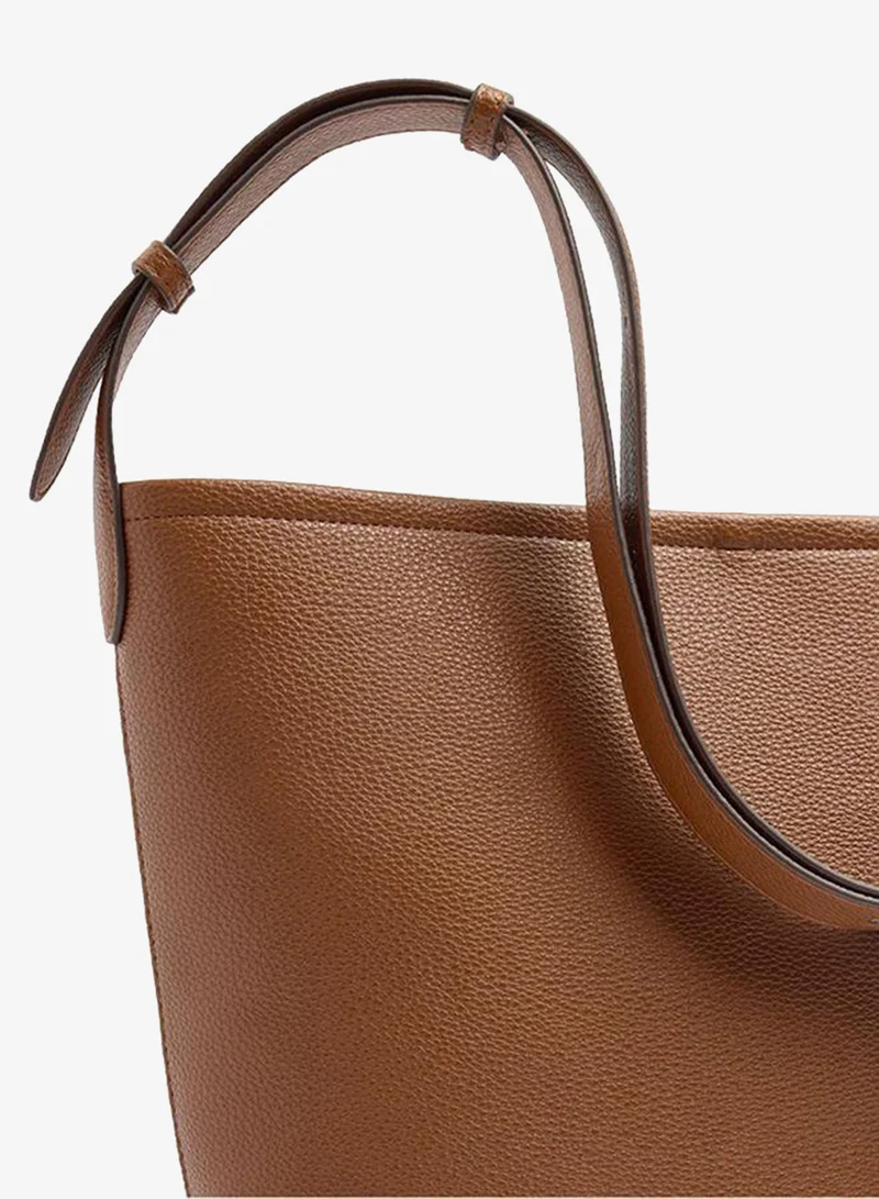 Parfois Brown Shoulder Bag With Texture for Women | Best Price UAE