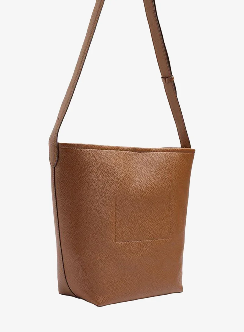 Parfois Brown Shoulder Bag With Texture for Women | Best Price UAE