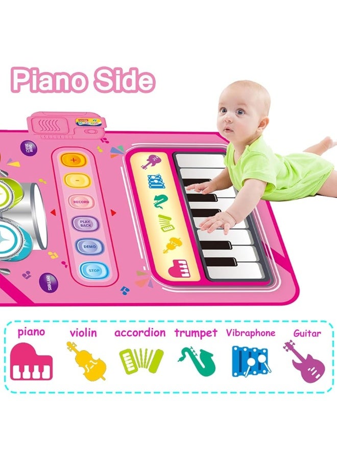 HONGID Toys for 1 Year Old Girl Gifts,2 in 1 Piano Mat Montessori Toys for 1 2 Year Old Girl,Educational Musical Toy First Birthday Gifts for 1 2 3 Year Old Girls,Christmas Stocking Stuffers for Toddler Girl - Image 3
