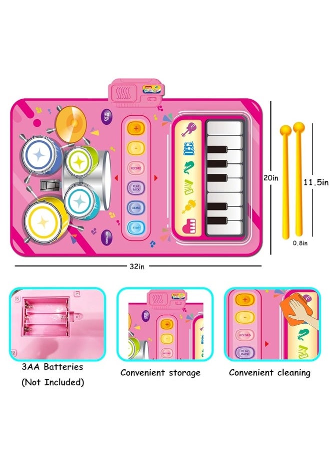 HONGID Toys for 1 Year Old Girl Gifts,2 in 1 Piano Mat Montessori Toys for 1 2 Year Old Girl,Educational Musical Toy First Birthday Gifts for 1 2 3 Year Old Girls,Christmas Stocking Stuffers for Toddler Girl - Image 5