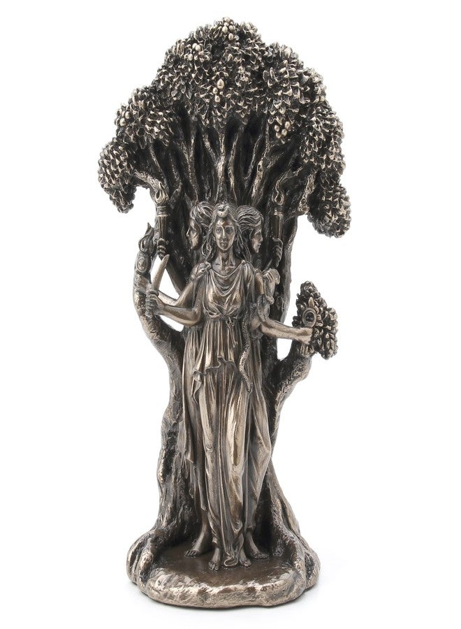 Veronese Design 7 1/4" Triple Moon Goddess Hecate Resin Statue Antique Bronze Finish - Image 1