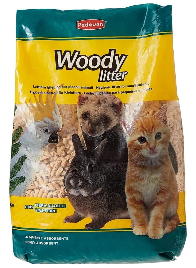 Woody Hygienic Litter for Cats – 10 L Natural Wood Pellets - Image 1