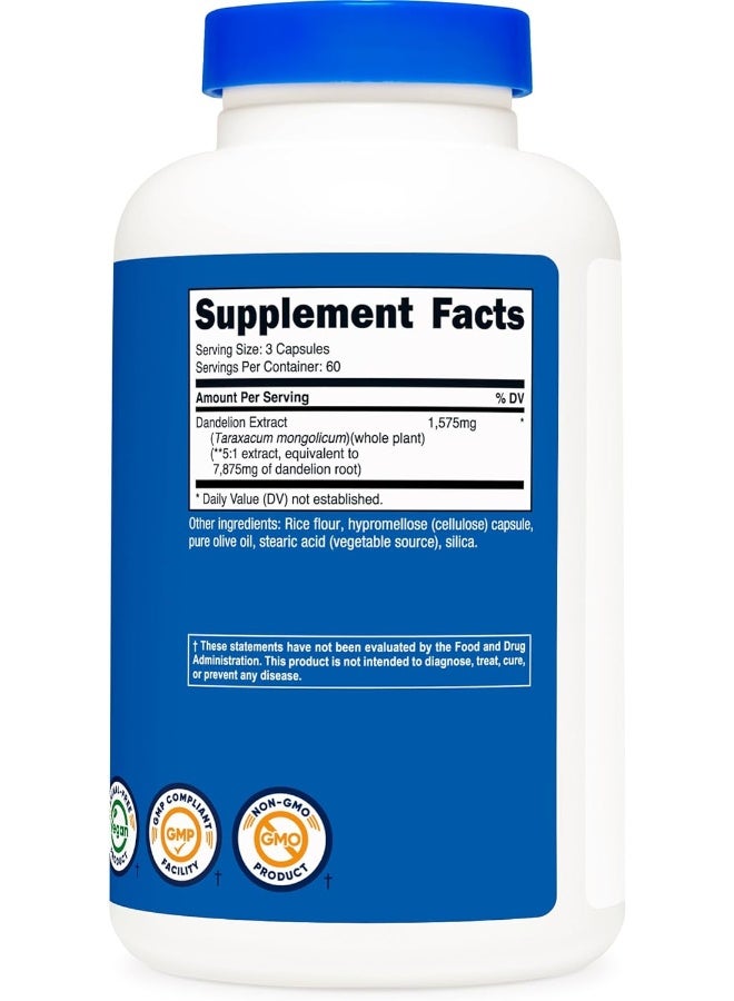 Nutricost Dandelion Root 525Mg, 240 Capsules - 1575Mg Serving, Non-Gmo, Gluten Free - Image 5