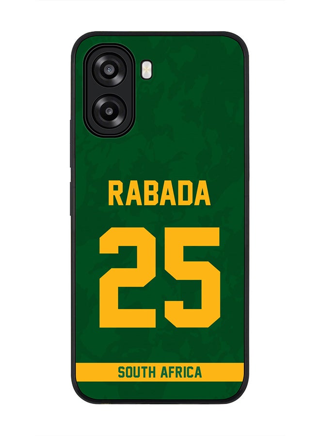 Stylizedd For Oppo A6x 5G / A6x 4G Case,Slim fit Camera Protection, Shockproof Thin Phone cover  - South Africa Kagiso Rabada, Jersey No 25 - Image 1