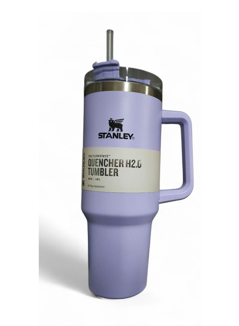 Stanley Quencher H2.0 FlowState Stainless Steel Vacuum Insulated Tumbler with Lid and Straw for Water, Iced Tea or Coffee, Smoothie and More,1200ml - Image 1