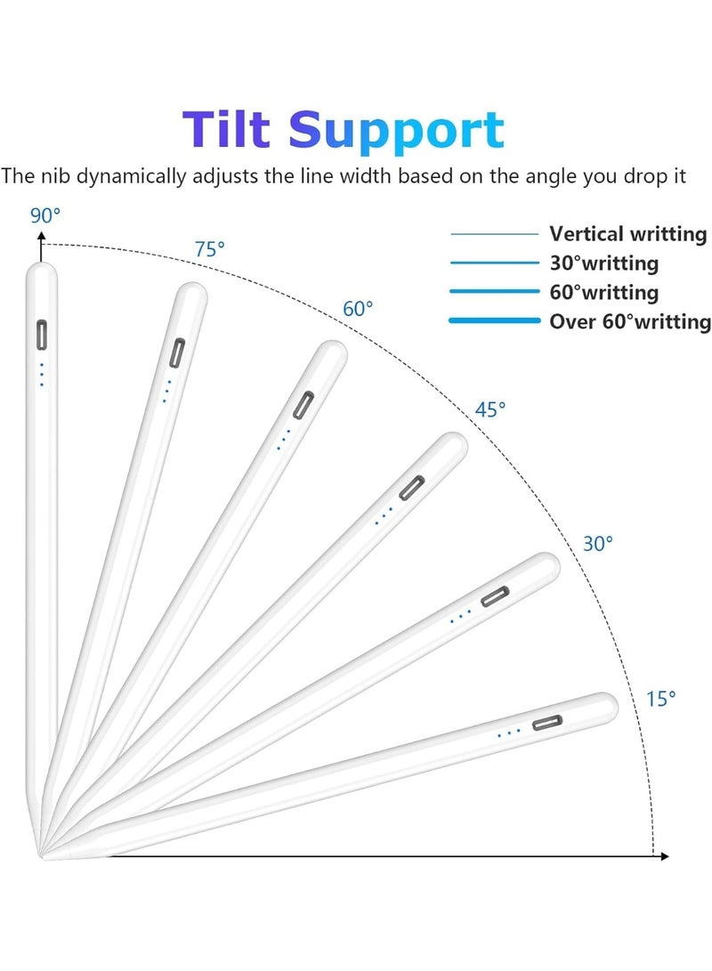 Stylus Pen for iPad Air (4th), Pen for iPad Pro 11 (1st&2nd&3rd) Generation, Compatible with iPad Pro 12.9 (3rd&4th&5th) generation - White - Image 2