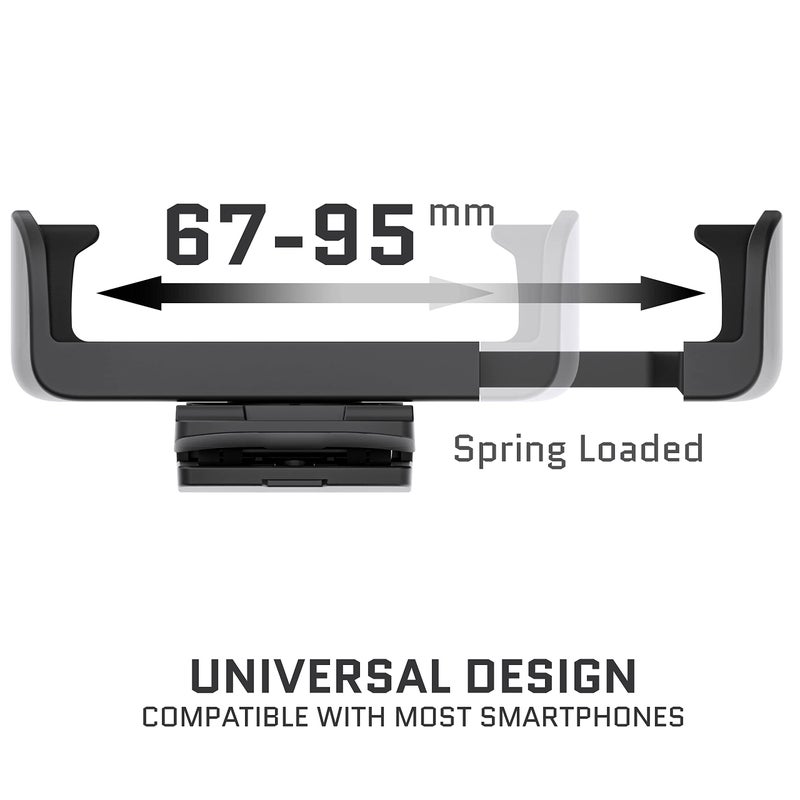 Ghostek UNIVERSAL HOLSTER with 360-Degree Swivel Belt Clip and Built-In Kickstand Designed to Fit Any Phone or Case up to 3.7-IN Wide with Rubberized Sides to Keep Your Device Secure (2nd-Gen) (Black) - Image 3