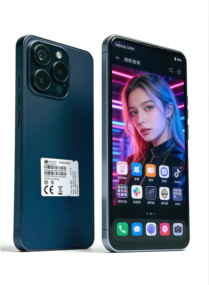 CCIT i16 Pro Max 5G Smartphone - 8GB RAM, 512GB ROM, 6.8" HD Screen, 6000mAh Battery - Deep Blue - Image 2