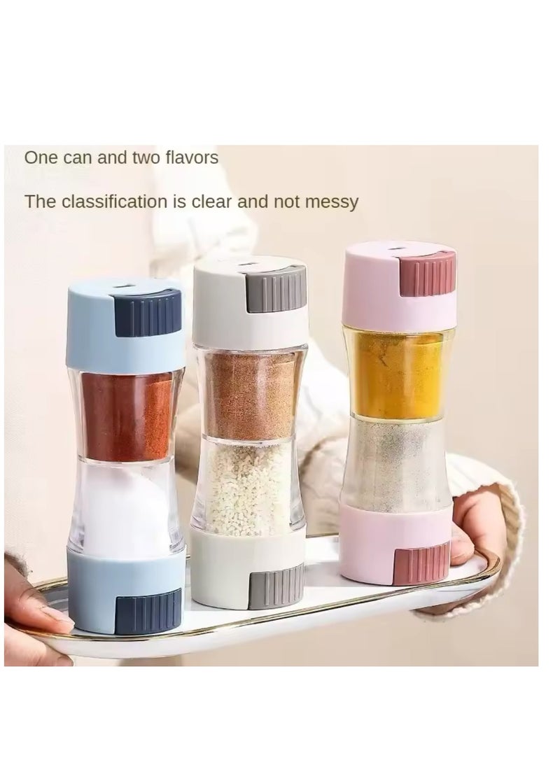 BLUE CORAL Double Head Salt and Pepper Shaker with Pour Holes, Spice Organizer for Home and Hotels, Dining Table Seasoning (Pink)  - Image 4