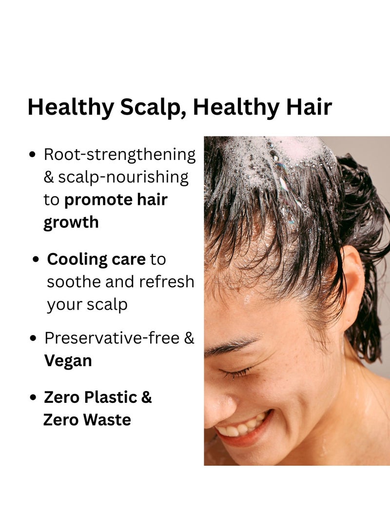 TOUN28 Cooling Shampoo Bar for Hair Growth & Scalp Strength with Caffeine, Menthol & Peppermint, Silicone-Free, Certified Vegan, Zero Waste, For Women & Men, Made in Korea, 100g - Image 3