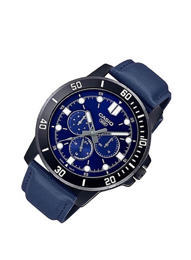 كاسيو ساعة يد من جلد كرونوغراف MTP-VD300BL-2EUDF - Image 2