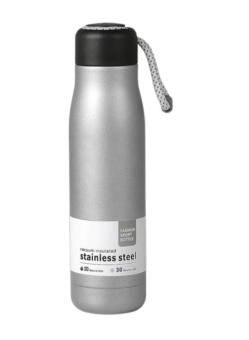 Stainless Steel Vacuum Insulated Water Bottle, 550ml, 10 Hours Hot/30 Hours Cold, Double-Walled Design - Image 1