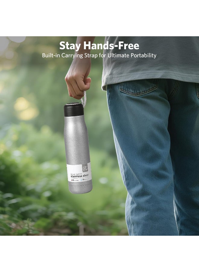 Stainless Steel Vacuum Insulated Water Bottle, 550ml, 10 Hours Hot/30 Hours Cold, Double-Walled Design - Image 2