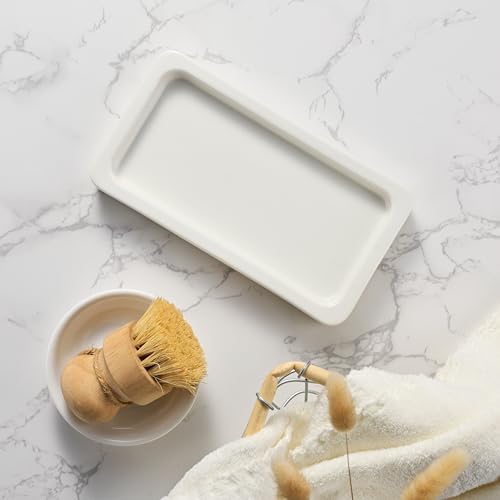 Janxin Glass Kitchen Soap Dispenser Set with Ceramic Tray,16.9 floz Hand and Dish Soap Dispenser for Kitchen and Bathroom Decor,White and Silver Kitchen Accessories(White Bottles + Silver Pumps) - Image 5