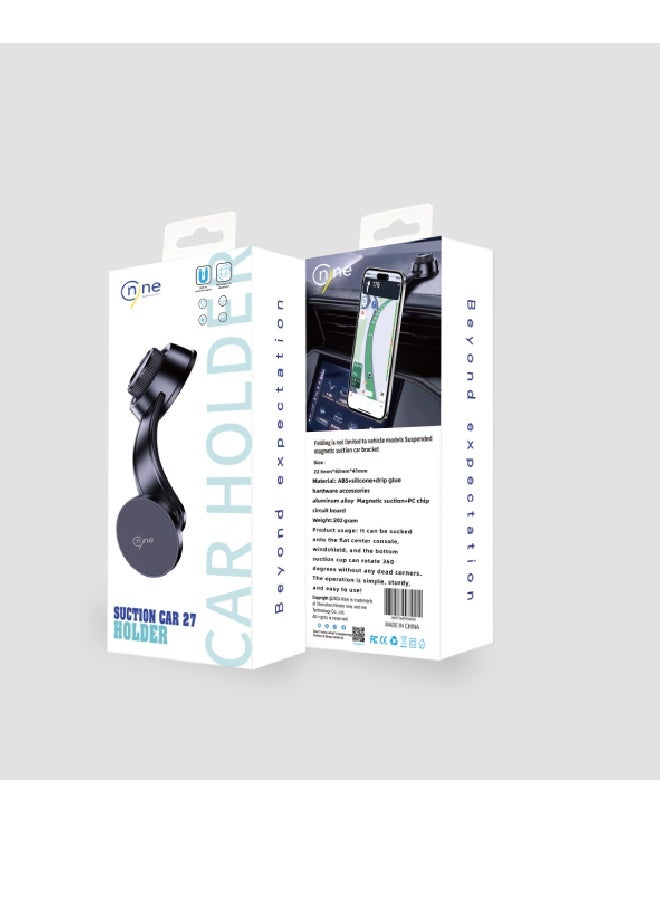 Nine Suction Magnetic car holder 27 - Black