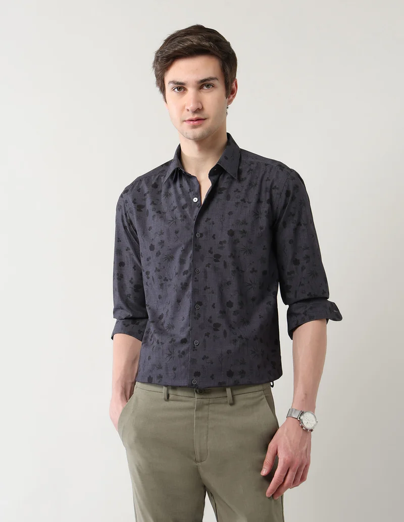 Floral Printed Manhattan Slim Fit Shirt