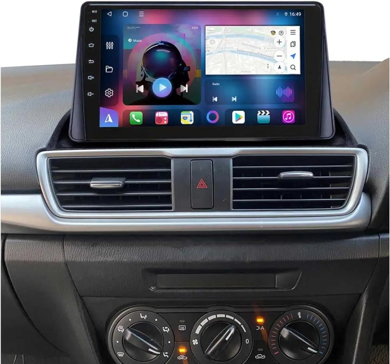 4K إم آر سي شاشة سيارة أندرويد لموديل مازدا 3 من 2014 إلى 2017 مع كاميرا خلفية و Apple CarPlay (4+32 جيجابايت CARPLAY) - Image 1