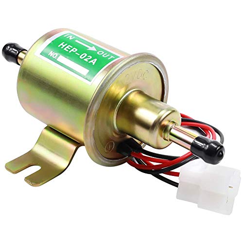 SOLLON Electric Fuel Pump 12V Universal Low Pressure 12 Volt Transfer Inline Fuel Pump for Lawn Mower Carburetor Gas Diesel Engine 2.5-4psi HEP-02A - Image 1