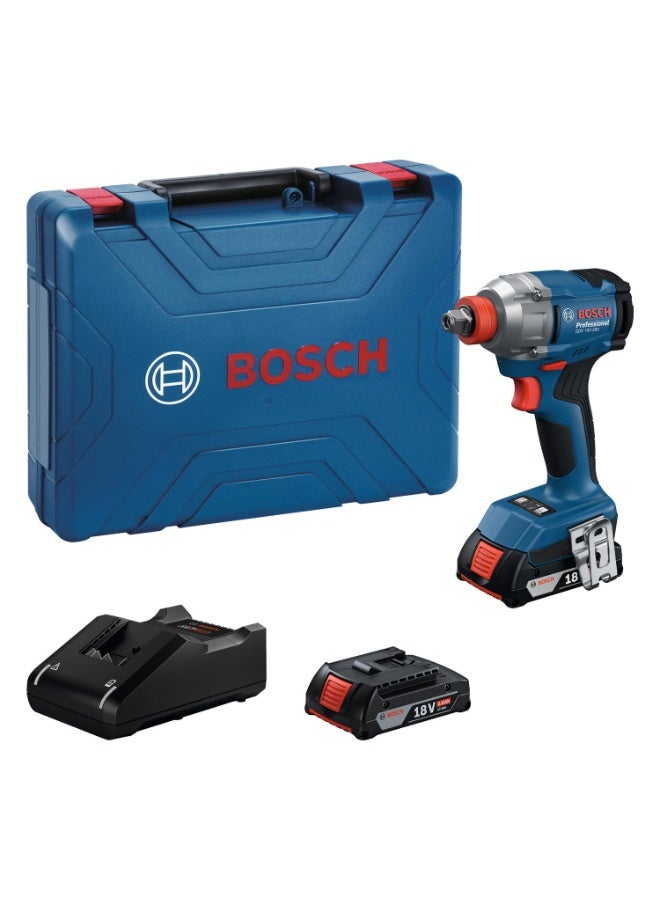 BOSCH GDX 18V- 285 Professional Cordless Impact Wrench/Driver Kit (Hybrid tool) | 18 V| 2 x 2.0 Ah Batteries| 285 Nm Torque | 2-in-1 Tool | L- Boxx included | Model 06019N21F2 | 1 year warranty - Image 1
