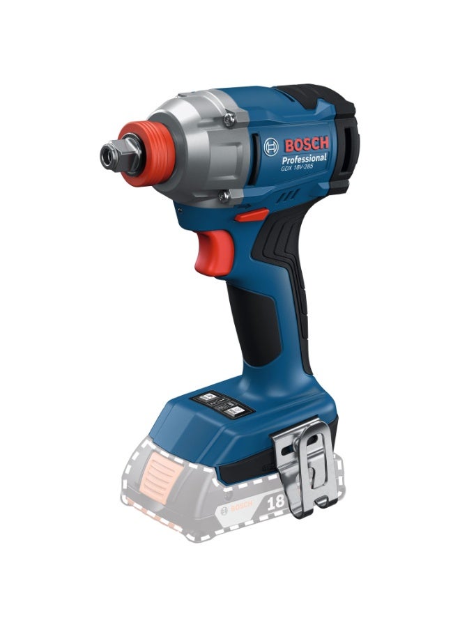 BOSCH GDX 18V- 285 Professional Cordless Impact Wrench/Driver Kit (Hybrid tool) | 18 V| 2 x 2.0 Ah Batteries| 285 Nm Torque | 2-in-1 Tool | L- Boxx included | Model 06019N21F2 | 1 year warranty - Image 2