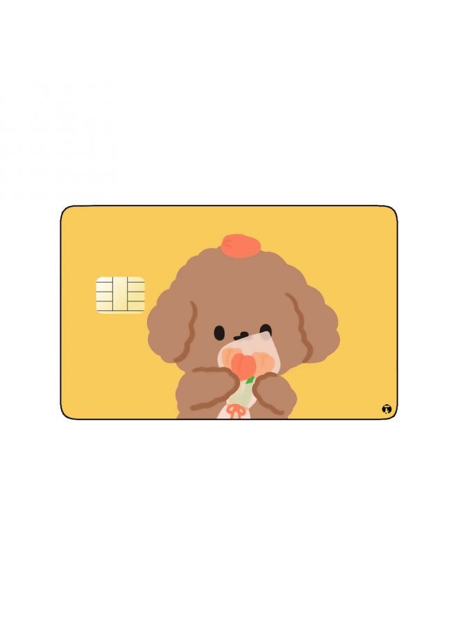 RKN PRINTED BANK CARD STICKER Cute Puppy Drawing - Image 2