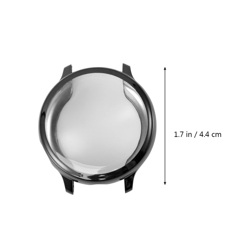 Electroplate Anti-Scratch Watch Shell Fashion Watch Case Protective Wristwatch Cover Frame Compatible for Galaxy Watch Active 2 (Black 44mm) - Image 2