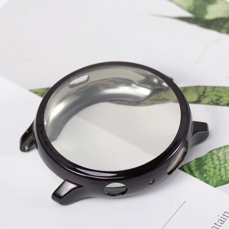 Electroplate Anti-Scratch Watch Shell Fashion Watch Case Protective Wristwatch Cover Frame Compatible for Galaxy Watch Active 2 (Black 44mm) - Image 4