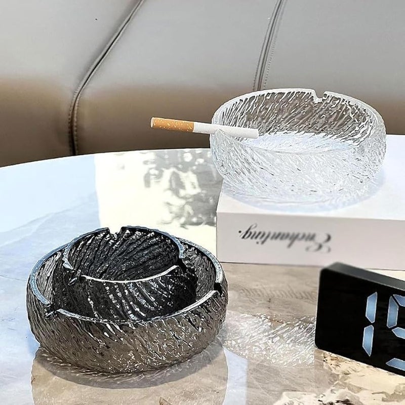 Large Crystal Glass Ashtray For Home Living Room Patio Color B - Image 3
