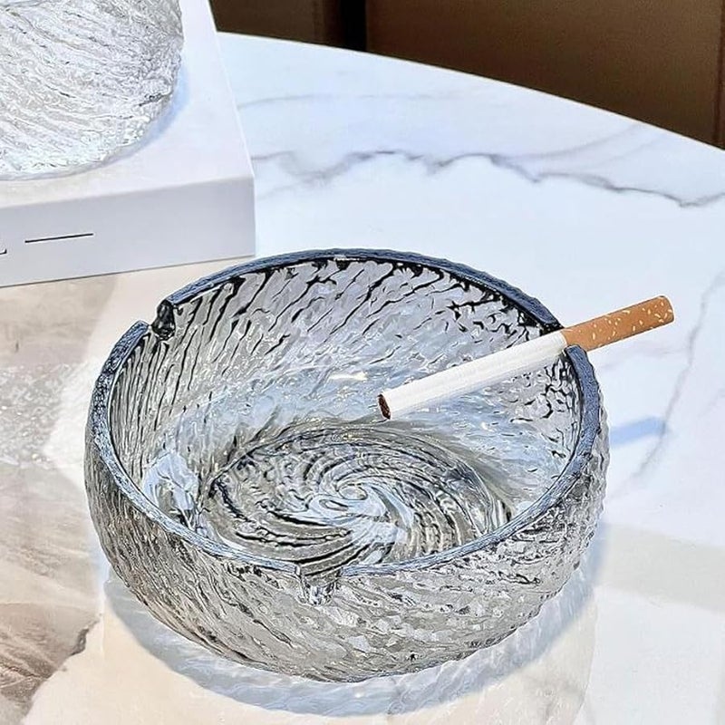 Large Crystal Glass Ashtray For Home Living Room Patio Color B - Image 4