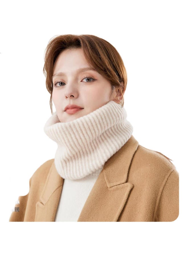 JIUMU Pure Wool Warm Neck Gaiter For Women, Autumn And Winter Thickened Cold-Proof Neck Warmer Scarf For Women In Winter - Image 3