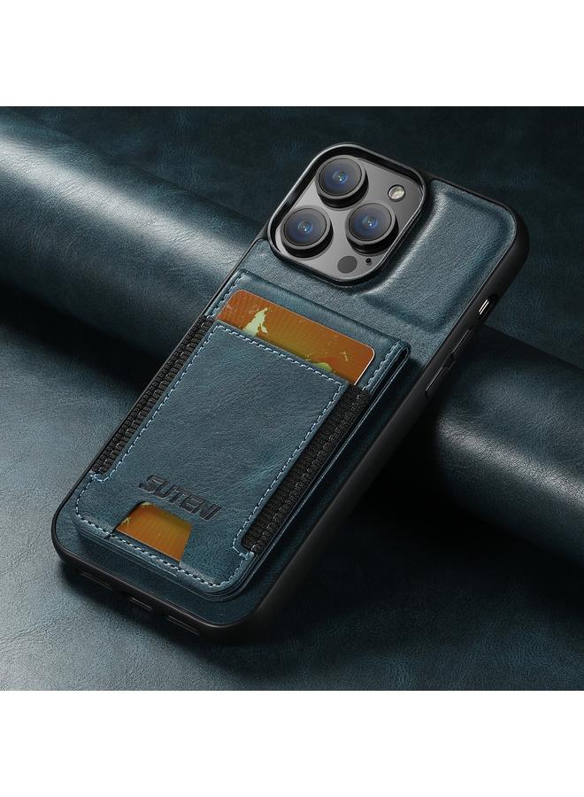 Suteni Case For iPhone 13 Pro Max H03 Oil Wax Leather Wallet Stand Back Phone Case - Image 2